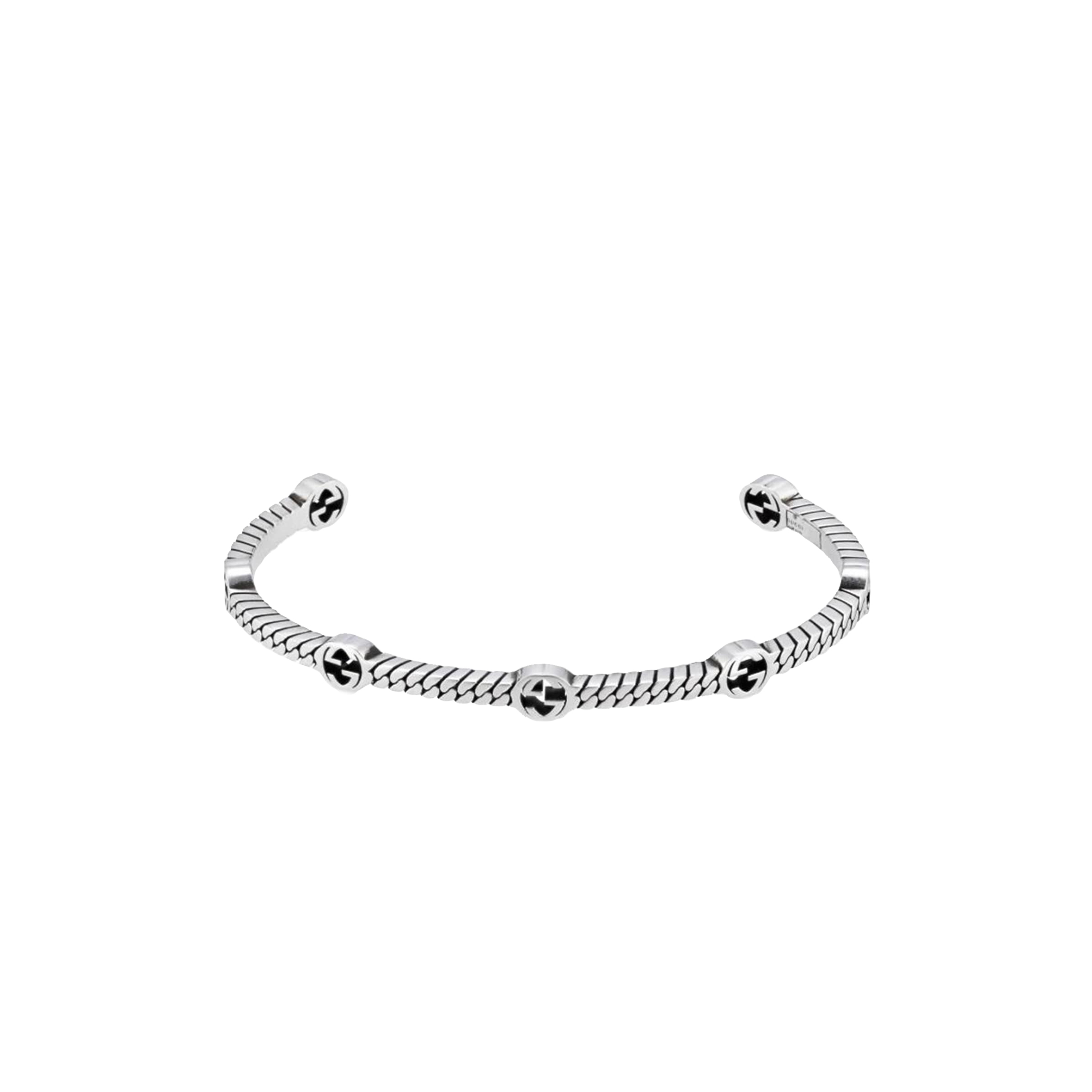 Gvc*1 interlocking sterling silver bracelet yba661529001017